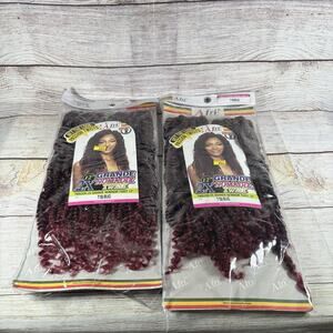 Afri-Naptural 2X Grande Nomadik Twist 12” Crochet Hair T1B/BUG Lot of 2